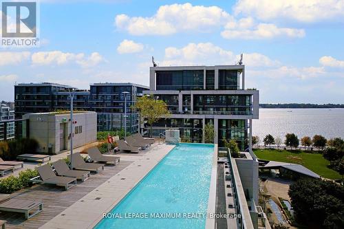 724 - 12 Bonnycastle Street, Toronto, ON - Outdoor With Body Of Water With In Ground Pool With View