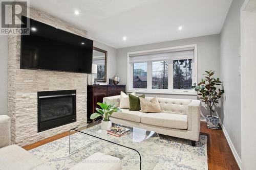 19 Vinci Crescent, Toronto, ON - Indoor Photo Showing Living Room With Fireplace