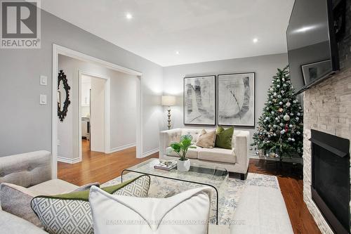 19 Vinci Crescent, Toronto, ON - Indoor Photo Showing Living Room With Fireplace