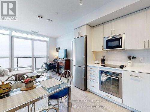 1705 - 2550 Simcoe Street N, Oshawa, ON - Indoor Photo Showing Kitchen With Stainless Steel Kitchen