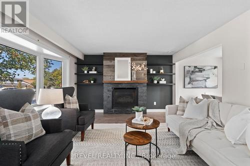 75 Marshall Street, Barrie, ON - Indoor Photo Showing Living Room With Fireplace