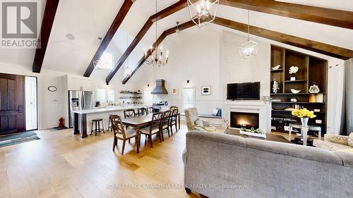 2501 Lakeshore Drive, Ramara, ON - Indoor Photo Showing Living Room With Fireplace