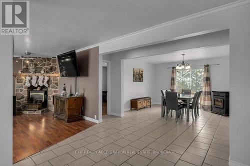 656 County 8 Road, Greater Napanee, ON - Indoor Photo Showing Dining Room With Fireplace