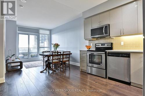 404 - 15 Zorra Street, Toronto, ON - Indoor Photo Showing Kitchen With Stainless Steel Kitchen