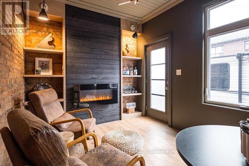 20 Peter Street, Hamilton, ON - Indoor Photo Showing Living Room With Fireplace