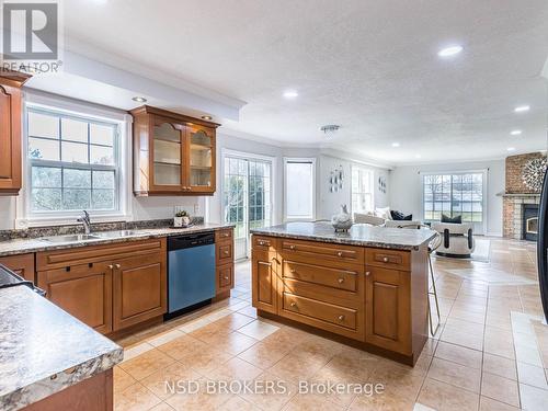 891 Hwy 8, Hamilton, ON - Indoor Photo Showing Kitchen With Fireplace With Double Sink