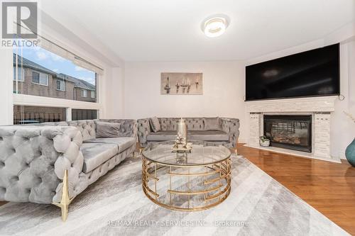 77 Crown Victoria Drive, Brampton, ON - Indoor Photo Showing Living Room With Fireplace