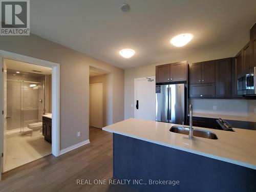 417 - 95 Dundas Street W, Oakville, ON - Indoor Photo Showing Kitchen With Double Sink