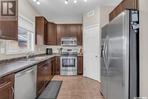 138 Allwood Crescent, Saskatoon, SK - Indoor Photo Showing Kitchen With Stainless Steel Kitchen With Double Sink