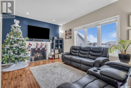 138 Allwood Crescent, Saskatoon, SK - Indoor Photo Showing Living Room With Fireplace