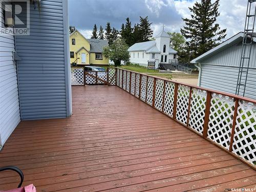 108 1St Avenue, Lintlaw, SK - Outdoor With Deck Patio Veranda With Exterior