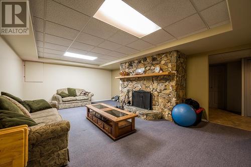 1460 Heffley Louis Cr Road, Kamloops, BC - Indoor Photo Showing Basement With Fireplace