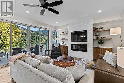 2424 Fairways Drive, Sun Peaks, BC - Indoor Photo Showing Living Room With Fireplace