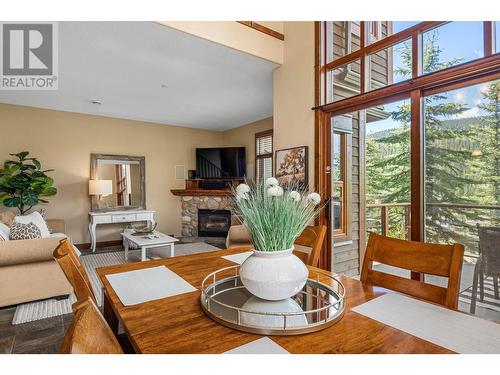 5035 Valley Drive Unit# 44, Sun Peaks, BC - Indoor Photo Showing Living Room With Fireplace