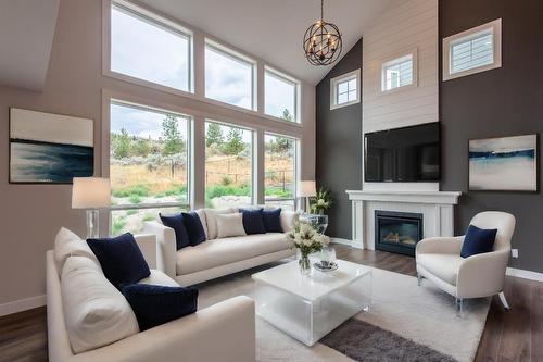 8759 Badger Drive, Kamloops, BC - Indoor Photo Showing Living Room With Fireplace