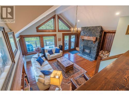 1844 Paul Lake Road, Kamloops, BC - Indoor Photo Showing Living Room With Fireplace