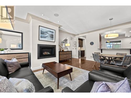 576 Nicola Street Unit# 1, Kamloops, BC - Indoor Photo Showing Living Room With Fireplace