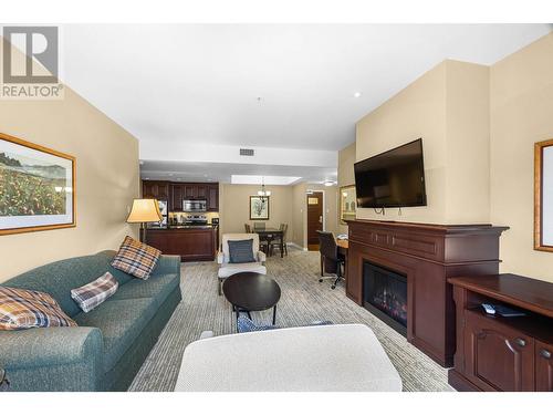 3250 Village Way Unit# 1207D, Sun Peaks, BC - Indoor Photo Showing Living Room With Fireplace