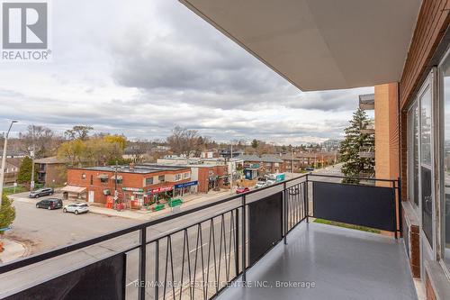 207 - 371 Lakeshore Road W, Mississauga, ON - Outdoor With Balcony With View With Exterior