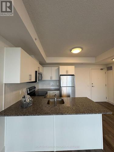 609 - 107 Roger Street, Waterloo, ON - Indoor Photo Showing Kitchen With Double Sink