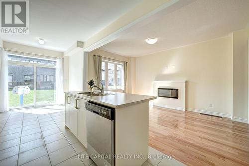 35 Closson Drive, Whitby, ON - Indoor Photo Showing Kitchen With Fireplace With Double Sink