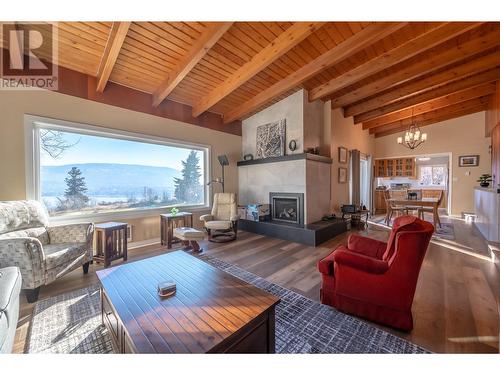 Living Room - 117 Hyslop Drive, Penticton, BC - Indoor Photo Showing Living Room With Fireplace