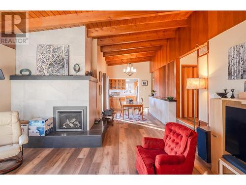 Living Room - 117 Hyslop Drive, Penticton, BC - Indoor Photo Showing Living Room With Fireplace