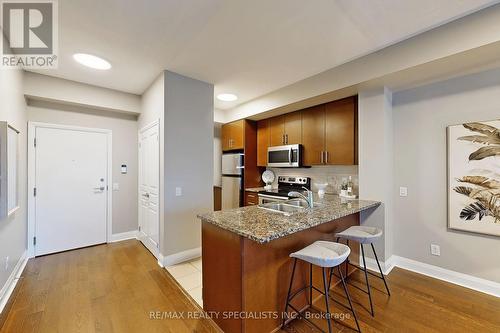 217 - 1 Hurontario Street, Mississauga, ON - Indoor Photo Showing Kitchen With Double Sink