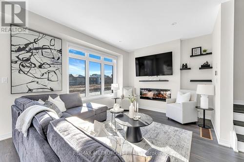 1071 Cameo Street, Pickering, ON - Indoor Photo Showing Living Room With Fireplace