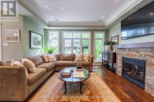 81 Glancaster Road, Hamilton (Ancaster), ON - Indoor Photo Showing Living Room With Fireplace