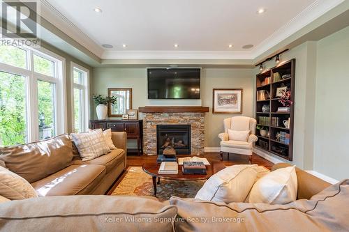 81 Glancaster Road, Hamilton (Ancaster), ON - Indoor Photo Showing Living Room With Fireplace