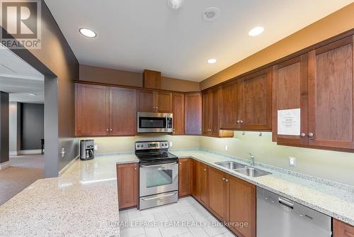 506 - 3580 Rivergate Way, Ottawa, ON - Indoor Photo Showing Kitchen With Double Sink