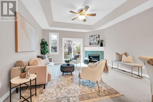 54 Greentrail Drive, Hamilton, ON - Indoor Photo Showing Living Room With Fireplace