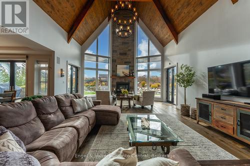 280 Sunset Boulevard, Blue Mountains, ON - Indoor Photo Showing Living Room With Fireplace