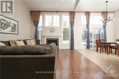 404 Kilmarnock Way, Ottawa, ON - Indoor Photo Showing Living Room With Fireplace