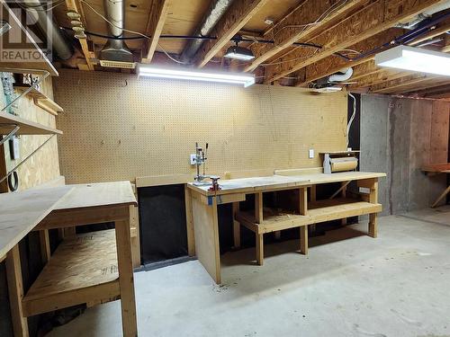 Workshop area - 1038 11 Avenue Unit# 19, Vernon, BC - Indoor Photo Showing Basement