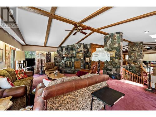 2690 Garcia Street, Merritt, BC - Indoor Photo Showing Living Room With Fireplace