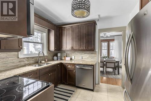 45 Ontario Ave, Sault Ste. Marie, ON - Indoor Photo Showing Kitchen With Double Sink