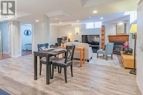 Bsmt - 253 Huntington Crescent, Clarington (Courtice), ON - Indoor Photo Showing Dining Room With Fireplace