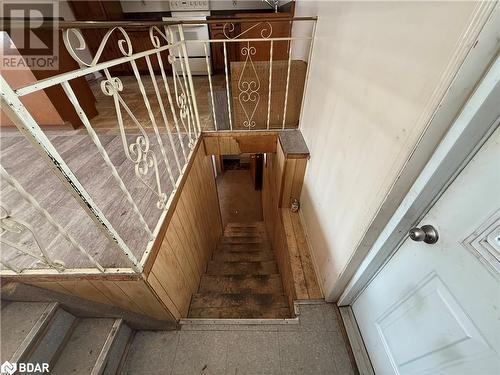 Stairs with wooden walls - 32299 Highway 17 E, Deep River, ON - Indoor Photo Showing Other Room