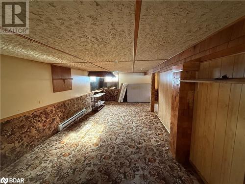 Basement with wooden walls and a baseboard heating unit - 32299 Highway 17 E, Deep River, ON - Indoor Photo Showing Other Room