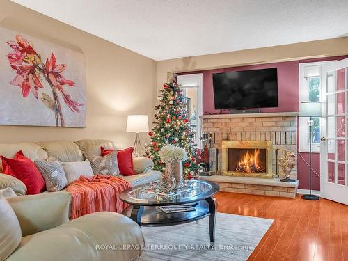 53 Rosebud Ave, Brampton, ON - Indoor Photo Showing Living Room With Fireplace