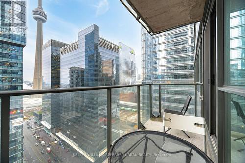 2304 - 65 Bremner Boulevard, Toronto, ON - Outdoor With Balcony With Exterior