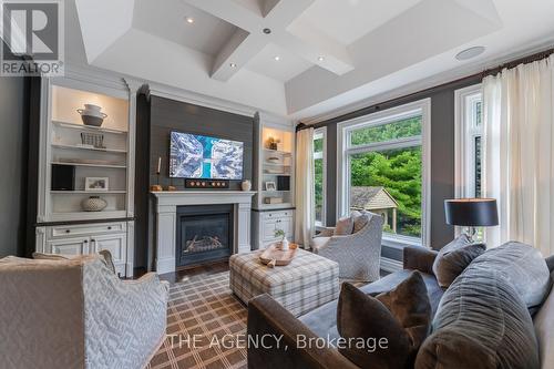 3064 St Clair Avenue, Burlington (Roseland), ON - Indoor Photo Showing Living Room With Fireplace