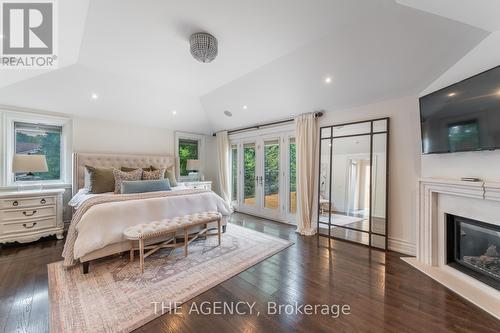 3064 St Clair Avenue, Burlington (Roseland), ON - Indoor Photo Showing Bedroom With Fireplace