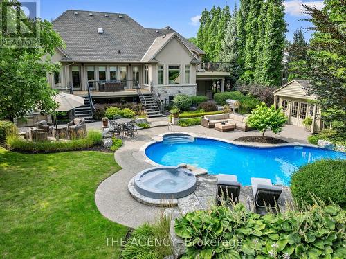 3064 St Clair Avenue, Burlington (Roseland), ON - Outdoor With In Ground Pool With Deck Patio Veranda