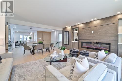 258 Briar Hill Avenue, Toronto, ON - Indoor Photo Showing Living Room With Fireplace