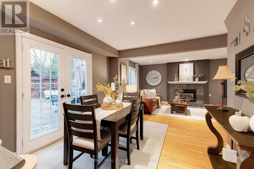 400 Claremont Crescent, Oakville, ON - Indoor Photo Showing Dining Room With Fireplace