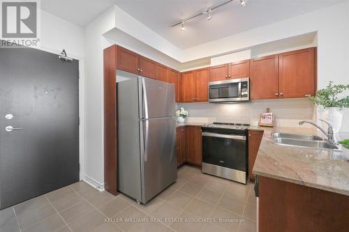 305 - 3504 Hurontario Street, Mississauga, ON - Indoor Photo Showing Kitchen With Double Sink