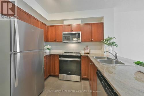 305 - 3504 Hurontario Street, Mississauga, ON - Indoor Photo Showing Kitchen With Double Sink